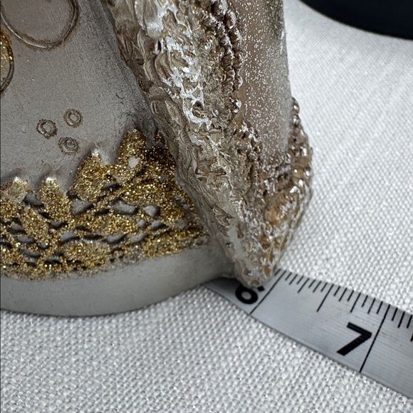 Angel Figurine holding a dove shimmering gold and silver design 12” tall - Picture 13 of 14